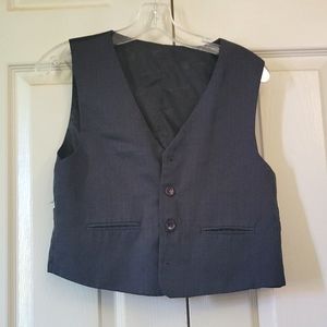 Boys Suit Charcoal Grey Vest Size 14 Dry Clean Only